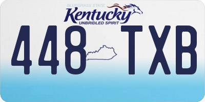 KY license plate 448TXB