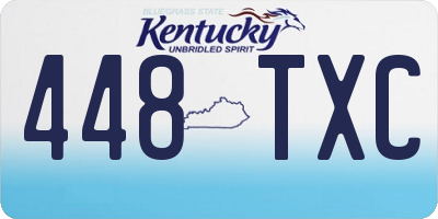 KY license plate 448TXC