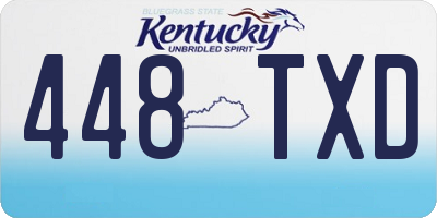 KY license plate 448TXD