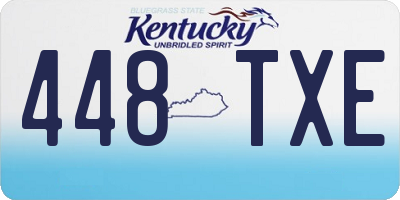 KY license plate 448TXE