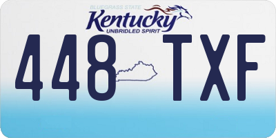 KY license plate 448TXF