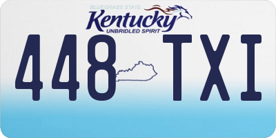 KY license plate 448TXI