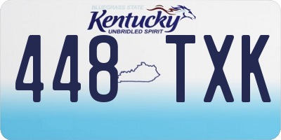 KY license plate 448TXK