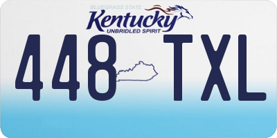 KY license plate 448TXL