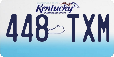 KY license plate 448TXM