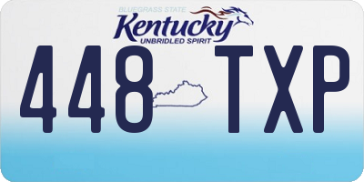 KY license plate 448TXP