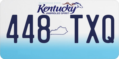 KY license plate 448TXQ