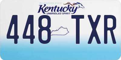 KY license plate 448TXR