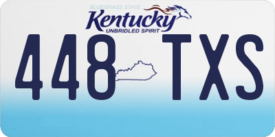 KY license plate 448TXS
