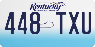 KY license plate 448TXU