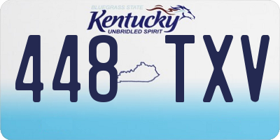 KY license plate 448TXV