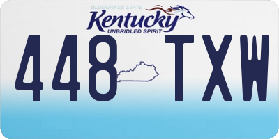 KY license plate 448TXW