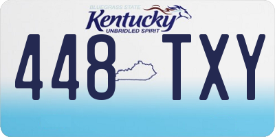 KY license plate 448TXY