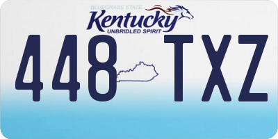 KY license plate 448TXZ