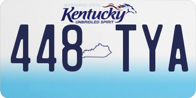 KY license plate 448TYA