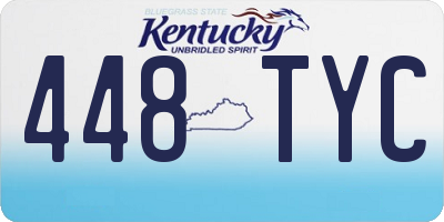 KY license plate 448TYC