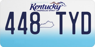 KY license plate 448TYD