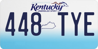 KY license plate 448TYE