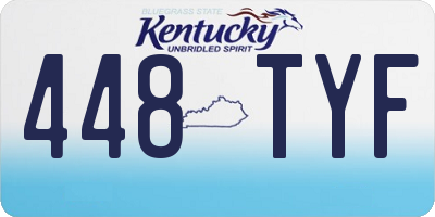 KY license plate 448TYF