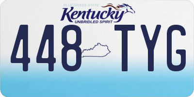 KY license plate 448TYG