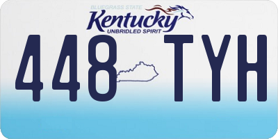 KY license plate 448TYH