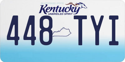 KY license plate 448TYI