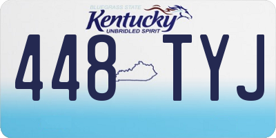 KY license plate 448TYJ