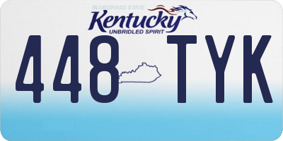 KY license plate 448TYK