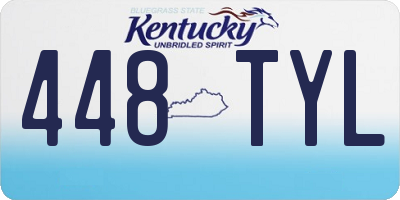 KY license plate 448TYL