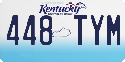 KY license plate 448TYM