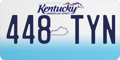 KY license plate 448TYN