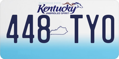 KY license plate 448TYO