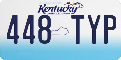 KY license plate 448TYP