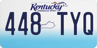 KY license plate 448TYQ