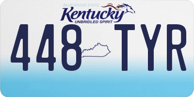 KY license plate 448TYR