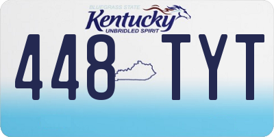 KY license plate 448TYT