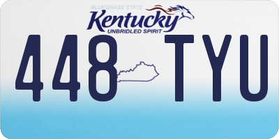 KY license plate 448TYU