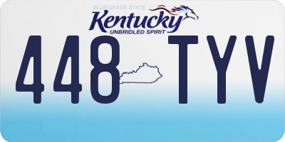 KY license plate 448TYV
