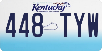 KY license plate 448TYW