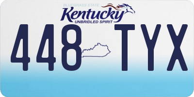 KY license plate 448TYX