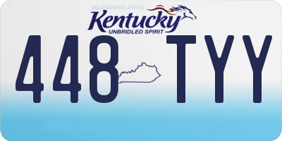KY license plate 448TYY