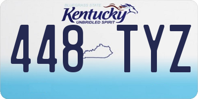KY license plate 448TYZ