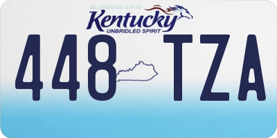 KY license plate 448TZA