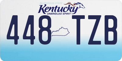 KY license plate 448TZB