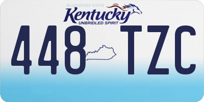 KY license plate 448TZC