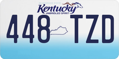 KY license plate 448TZD
