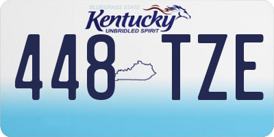 KY license plate 448TZE