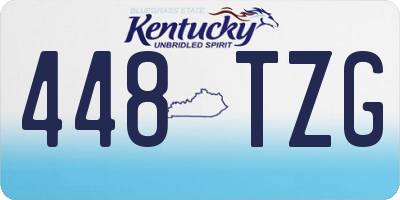 KY license plate 448TZG