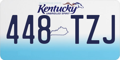 KY license plate 448TZJ