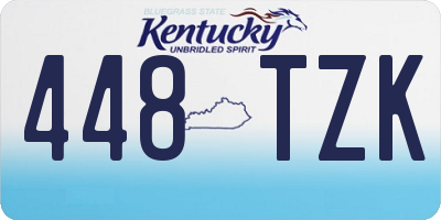 KY license plate 448TZK